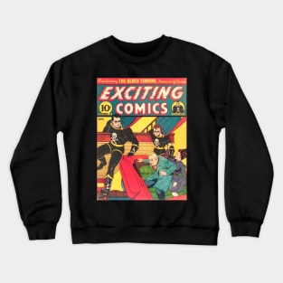 Black Terror Pirate Superhero Comic Cover Crewneck Sweatshirt